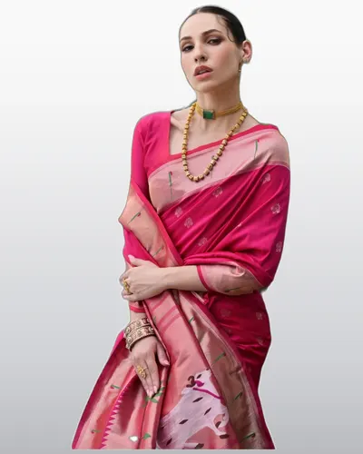 Peshwai Vol-1 Paithani Banarasi Silk Rich Pallu Sarees — image 2