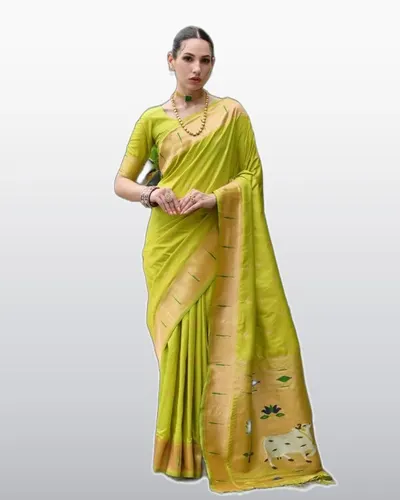 Peshwai Vol-1 Paithani Banarasi Silk Rich Pallu Sarees — image 4