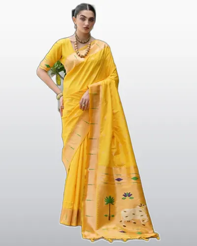 Peshwai Vol-1 Paithani Banarasi Silk Rich Pallu Sarees — image 3