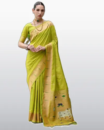 Peshwai Vol-1 Paithani Banarasi Silk Rich Pallu Sarees — image 3