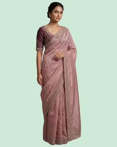 Fancy Bridal Traditional Border Work Sarees