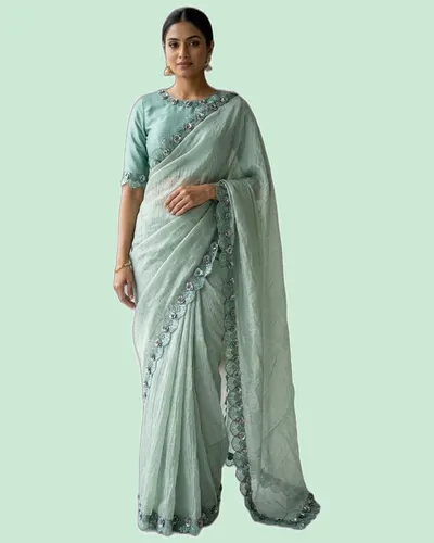 Fancy Bridal Traditional Border Work Sarees