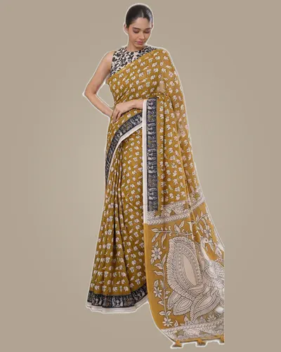 Digital Print Soft Cotton Regular Sarees