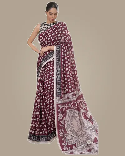 Digital Print Soft Cotton Regular Sarees
