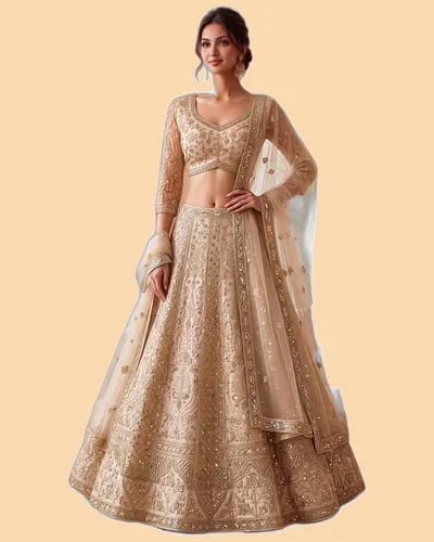 Royal Elegance Heavy Work Luxurious Net Designer Dresses