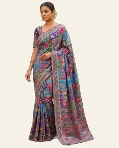 Premium Wedding Crepe Silk Heavy Work Sarees — image 2