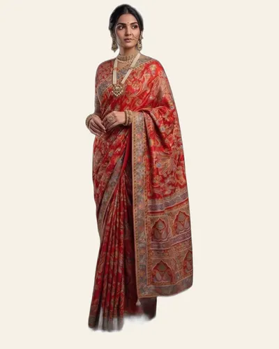 Premium Wedding Crepe Silk Heavy Work Sarees — image 3