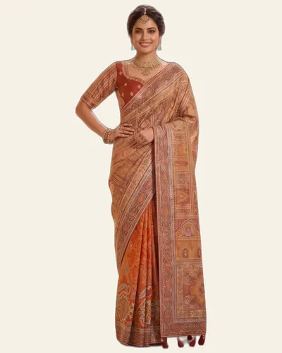 Premium Wedding Crepe Silk Heavy Work Sarees — image 2