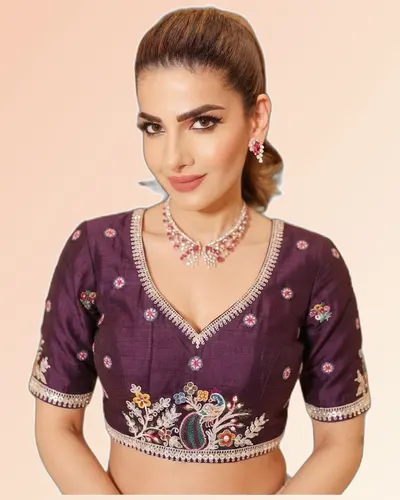 Rajwadi Mor Pure Kajivaram Silk Heavy Embroidery Work Sarees — image 5