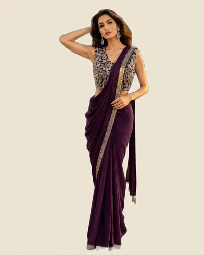 Exclusive Partywear Armani Satin Sarees