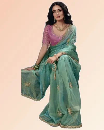 Virasat V1 Handwork Motif Border Detailed  Sarees — image 4