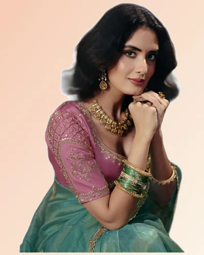 Virasat V1 Handwork Motif Border Detailed  Sarees — image 2