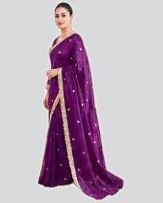 Icloth V19 Classical Fandy Chiffon Sarees — image 3