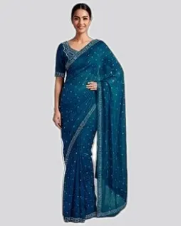 Icloth V19 Classical Fandy Chiffon Sarees — image 3