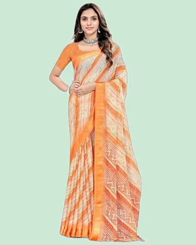 Rainbow V11  Chiffon Satin Broder Sarees — image 2