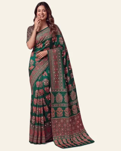 Royal Celebration Crep Silk Digital Print Sarees