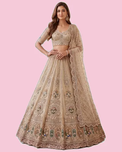 Partywear Net Lehenga Couture