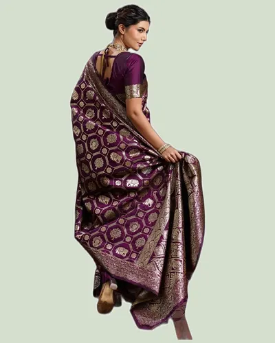 Rajwada Silk V2 Zari Work Sarees — image 3
