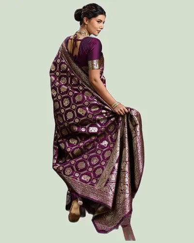 Rajwada Silk V2 Zari Work Sarees — image 2
