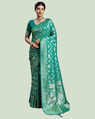 Rajwada Silk V2 Zari Work Sarees — image 6