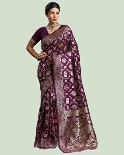 Rajwada Silk V2 Zari Work Sarees — image 7