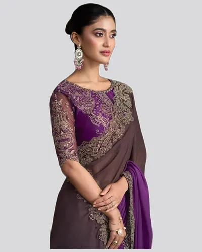 Sandlewood V17 Fancy Fabric Sarees — image 2