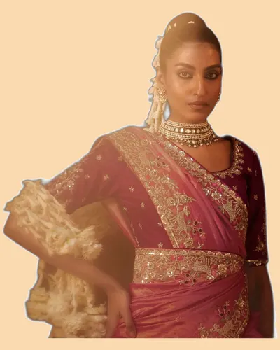 Gharana Modern Tradition Viscose Zari Tissue Sarees — image 4