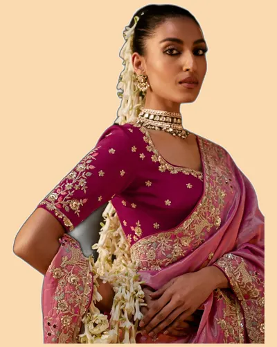 Gharana Modern Tradition Viscose Zari Tissue Sarees — image 2