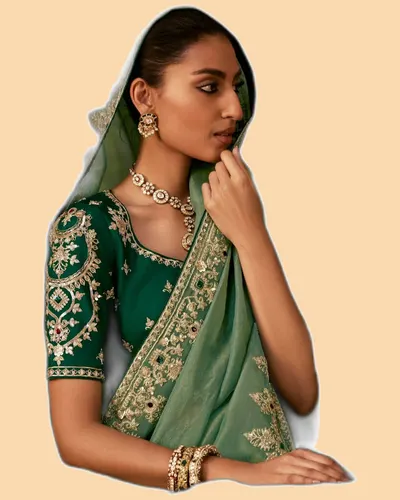 Gharana Modern Tradition Viscose Zari Tissue Sarees — image 2