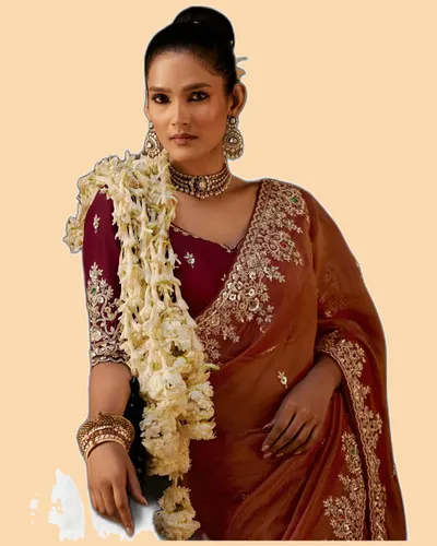 Gharana Modern Tradition Viscose Zari Tissue Sarees — image 2