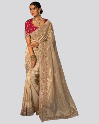 Elegant Fancy Fabric Designer Celebration Sarees