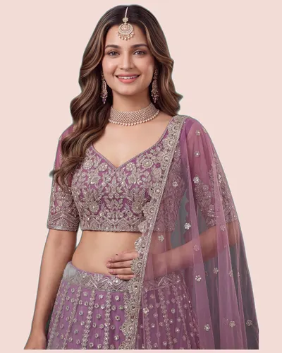 Regal Soft Net Heavy Embroidered Lehengas — image 2