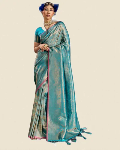 Festival Wear Silk Handloom Weaving Sarees
