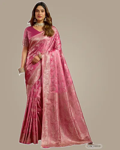 Rich Festive Look Sumona Satin Silk Swarovski Work Sarees
