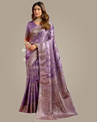 Rich Festive Look Sumona Satin Silk Swarovski Work Sarees