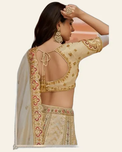 Vrindavan V75 Banarasi Premium Silk With Embroidered Designer Lehengas — image 2