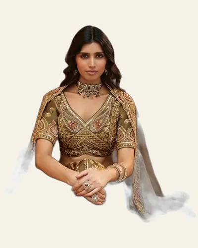 Vrindavan V75 Banarasi Premium Silk With Embroidered Designer Lehengas — image 4