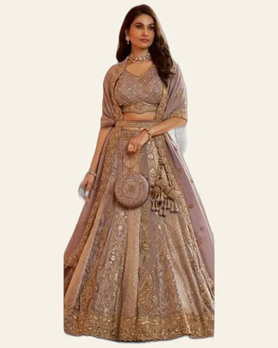 Vrindavan V75 Banarasi Premium Silk With Embroidered Designer Lehengas — image 4