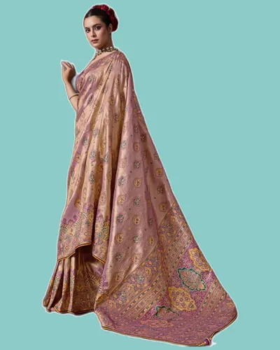 Muse Delight Ultra Glamouras Metallic Shine Banarasi Tissue Silk Sarees — image 3