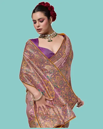 Muse Delight Ultra Glamouras Metallic Shine Banarasi Tissue Silk Sarees — image 4