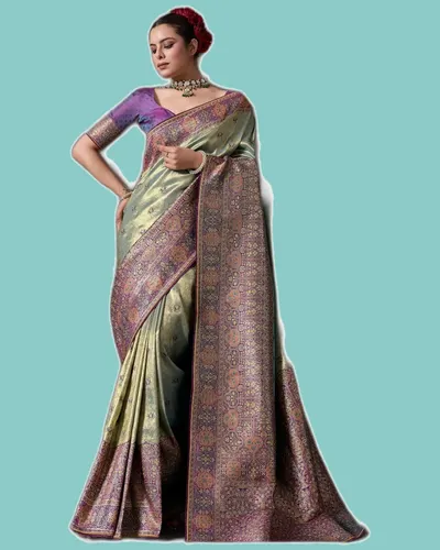 Muse Delight Ultra Glamouras Metallic Shine Banarasi Tissue Silk Sarees — image 6