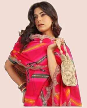 Heavy Gotta C-Pallu Leheriya Sarees — image 2