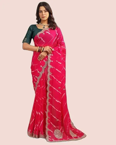 Heavy Gotta C-Pallu Leheriya Sarees