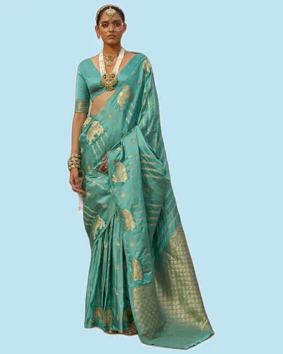 Gaj-Gamini Satin Silk Festival Sarees