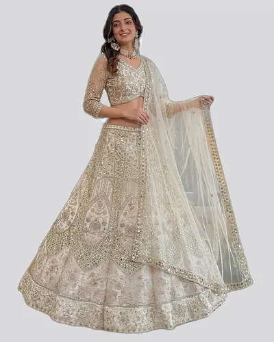 Royal Elegant Butterfly Net Heavy Work Lehengas