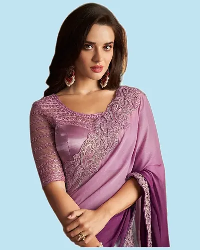 Moti Fancy Fabric Designer Border Sarees — image 2