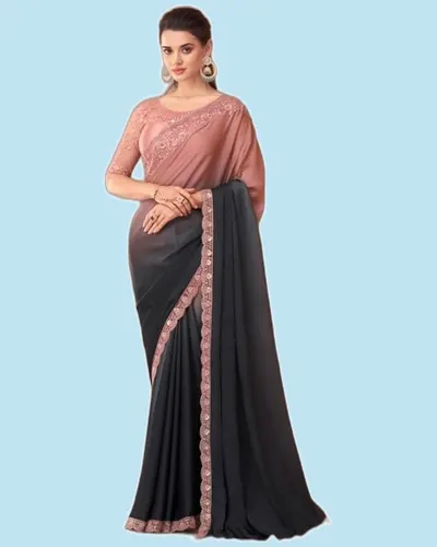 Moti Fancy Fabric Designer Border Sarees