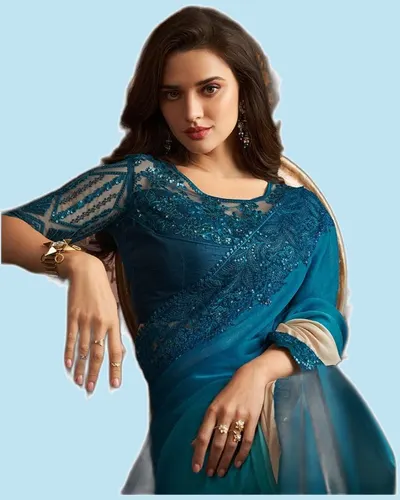 Moti Fancy Fabric Designer Border Sarees — image 2