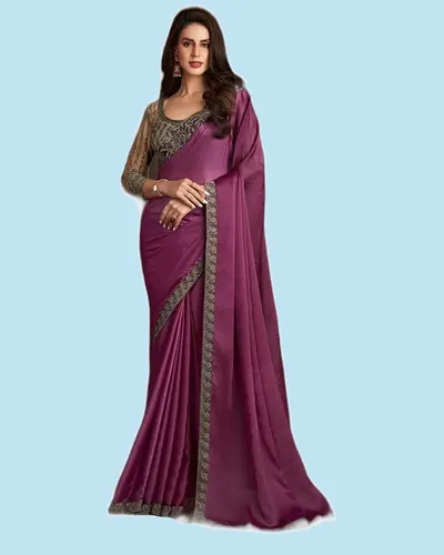 Moti Fancy Fabric Designer Border Sarees