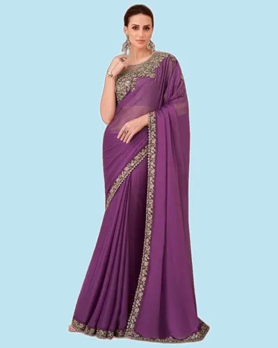 Moti Fancy Fabric Designer Border Sarees